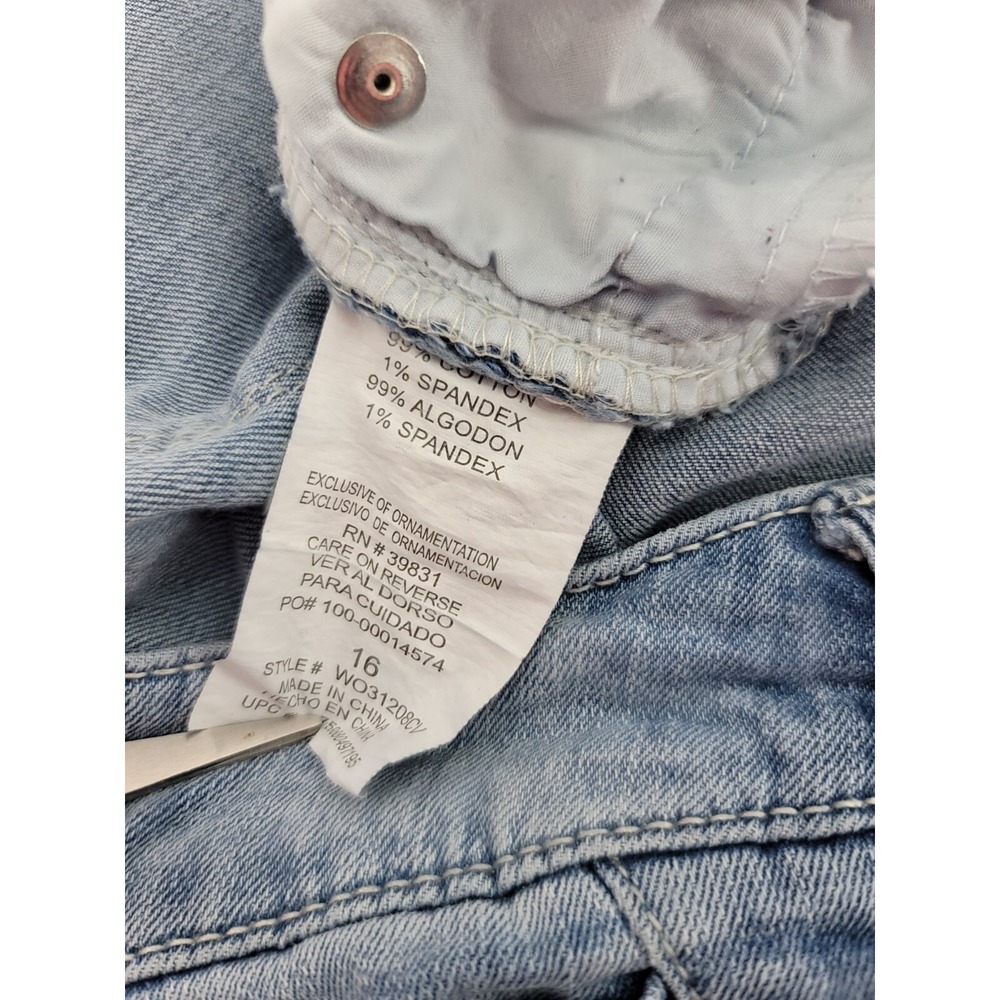 Democracy Girlfriend Distressed Light Wash Blue Denim Jeans Size 16 Everyday - Picture 5 of 8